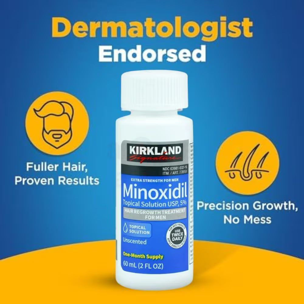 Kirkland Minoxidil 5% Hair Regrowth Treatment – 6 Month Supply 💧🔥